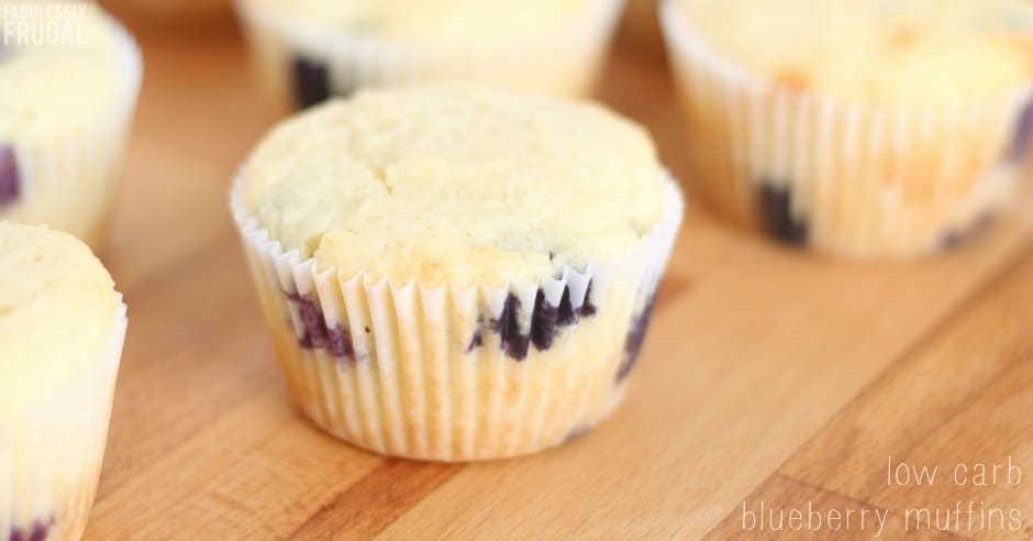 Amazing gluten-free, low carb, keto blueberry muffins recipe with almond flour