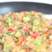 Taco ground beef mexican skillet