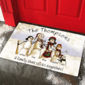 Walmart: Personalized Snowmen Stick Family Doormat $13.85 (Reg. $19.97)