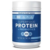 Amazon: 18 Servings Superfood Plant- Based Protein Powder, Vanilla as low...