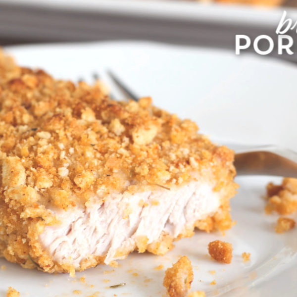 Crispy oven breaded pork chops recipe