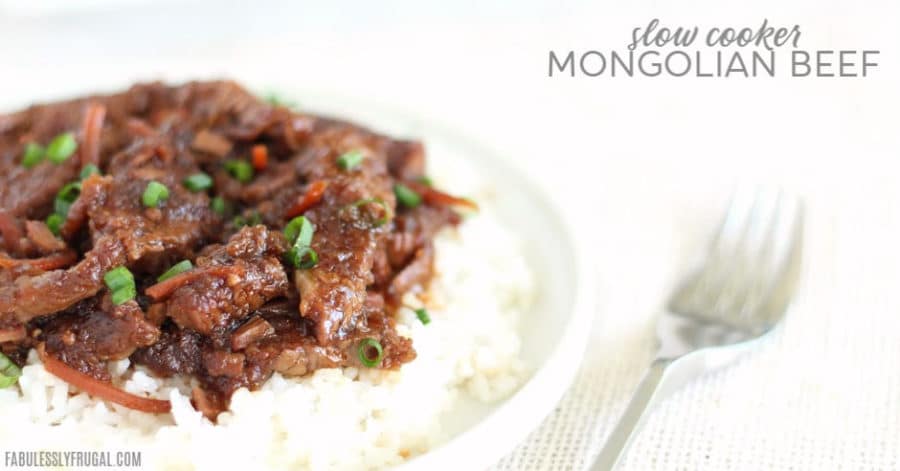 Easy slow cooker Mongolian beef freezer meal