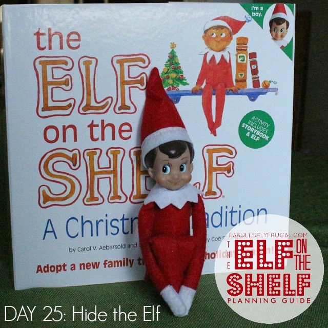 Elf on the Shelf Planning Guide Day 25 Hide the Elf