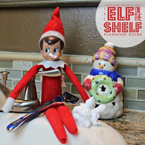 Elf on the Shelf ideas: Shaving