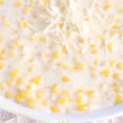 Bowl of homemade creamed corn