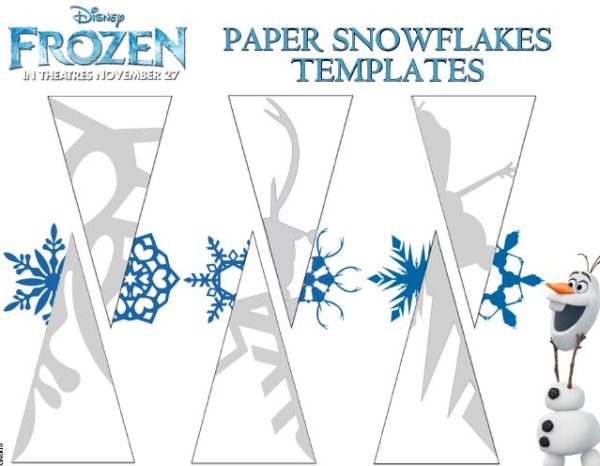 Frozen snowflake template