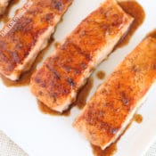 Honey lime glazed salmon