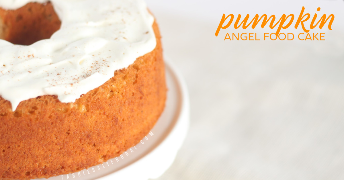 Pumpkin angel food cake