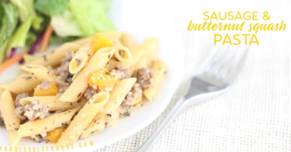 sausage and butternut squash pasta