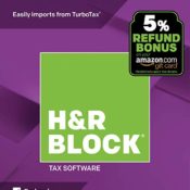 Amazon: H&R Block Tax Software Deluxe + State 2018 with 5% Refund Bonus...