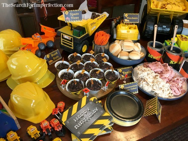 Construction themed birthday party