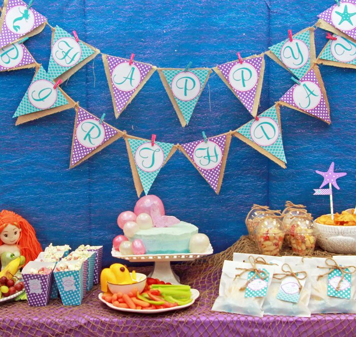Cheap birthday party mermaid theme