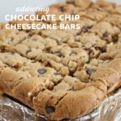 Chocolate chip cheesecake bars recipe