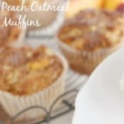Delicious homemade peach oatmeal muffins