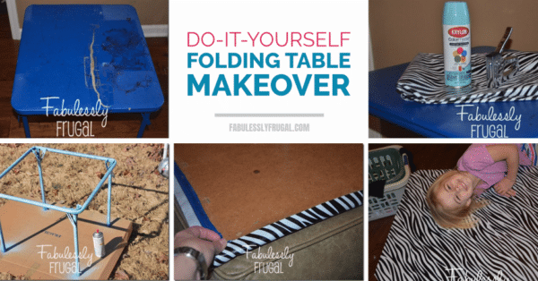 DIY folding table makeover