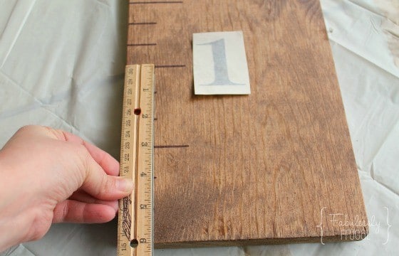 Finishing up the diy growth chart ruler