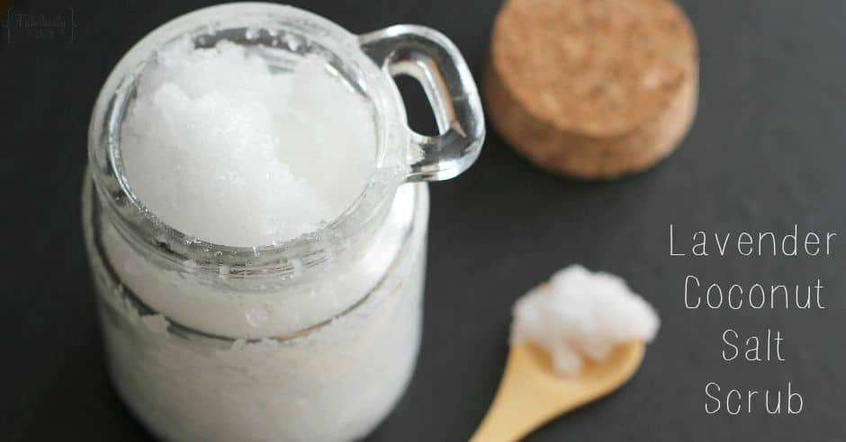 healthy lavender epsom salt scrub recipe with coconut
