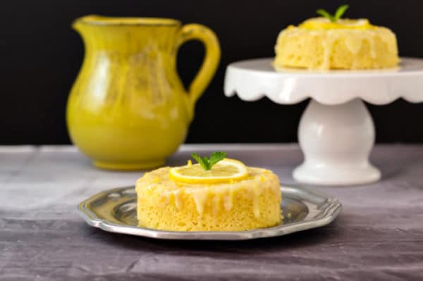 Low carb lemon poke cake
