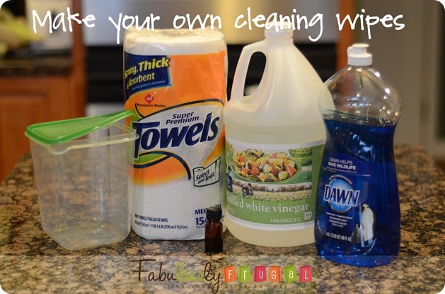 DIY cleaning wipes