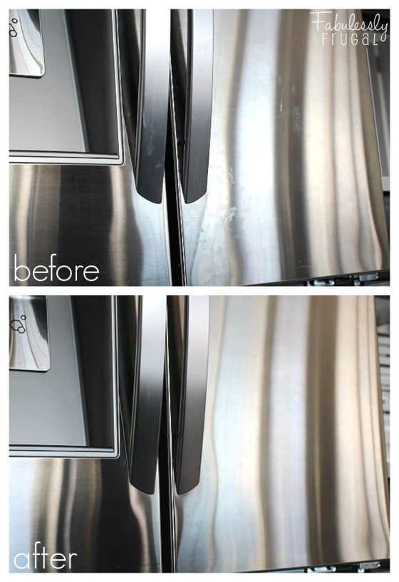 stainless steel refrigerator before and after