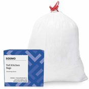 Amazon: 120 Count Solimo 13 Gallon Tall Kitchen Drawstring Trash Bags as...