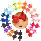 Amazon: 20 Baby Girls Grosgrain Ribbon Headbands $9.86 (Reg. $25.99)