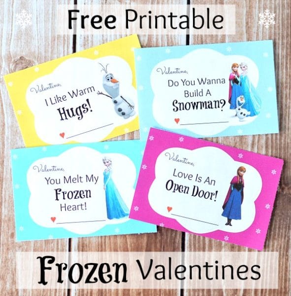 Frozen Valentine's day cards