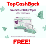 TopCashBack: 500-Count Baby Wipes Free for New Members!