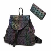 Amazon: Geometric Reflective Backpack with Wallet $25.81 After Code (Reg....