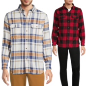 George Men's Long Sleeve Flannel Shirt $6 (Reg. $12) - Various Colors &...