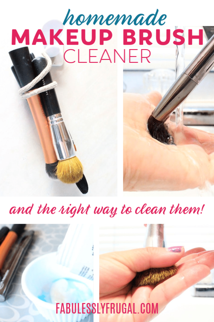 How to clean makeup brushes with DIY makeup brush cleaner no olive oil