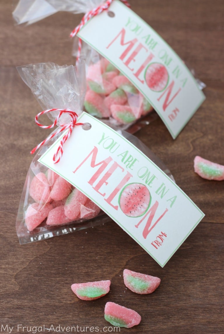 Melon goodie bag for Valentine's Day
