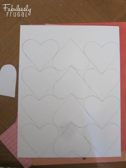 Valentines Heart Garland- trace rows