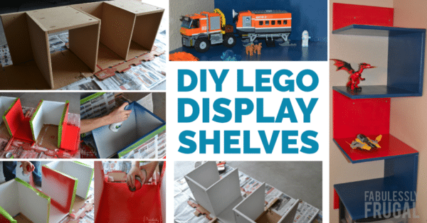 DIY lego display shelves