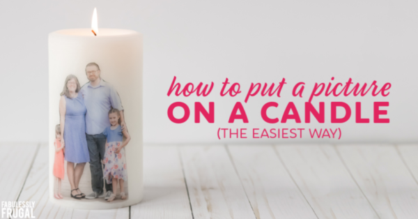 How to put a picture on a candle with wax paper