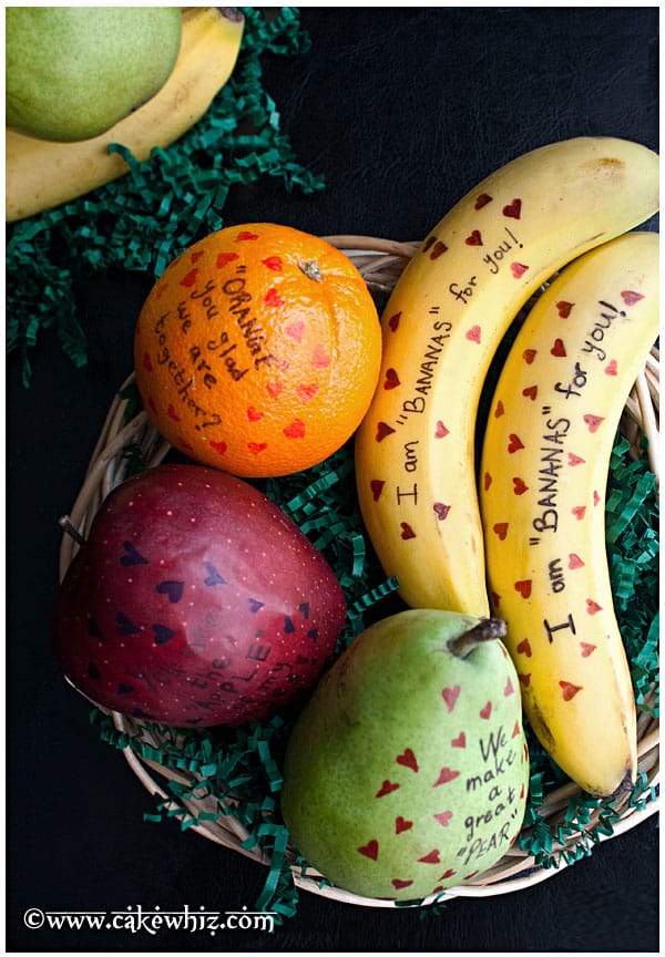 Fruit messages for Valentines