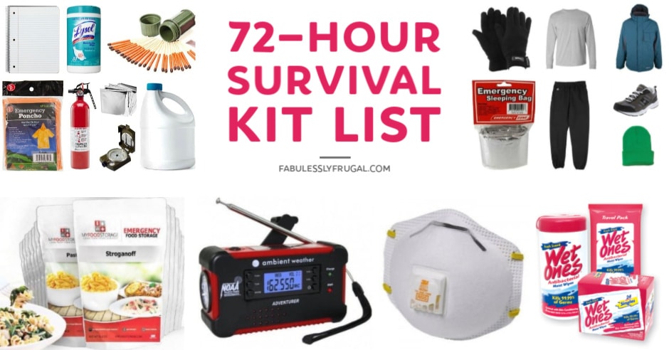 72-Hour Survival Kit List (Build Your Own) - Fabulessly Frugal