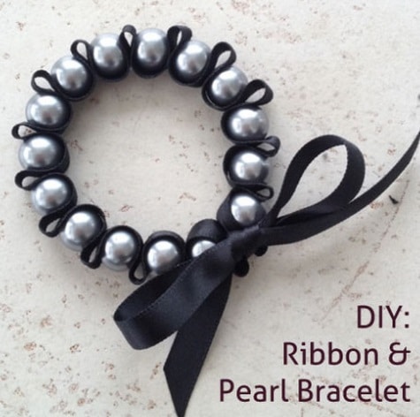Ribbon Pearl Bracelet Tutorial
