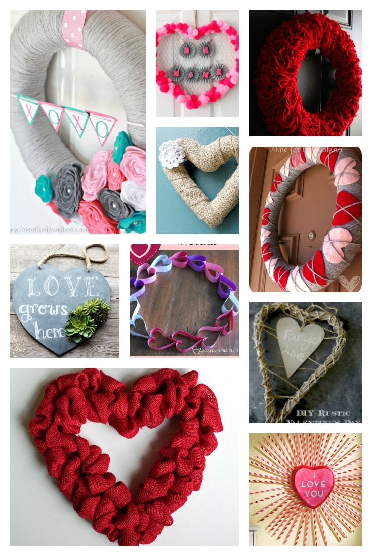 DIY Valentine wreath ideas