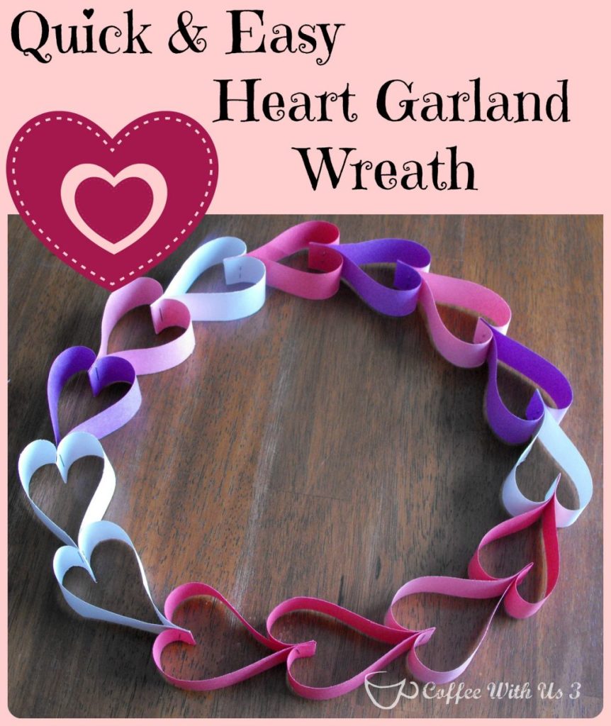 Easy heart garland wreath