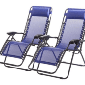 Rakuten: Set of 2 Zero Gravity Recliner Outdoor Chairs, Blue $47.99 After...