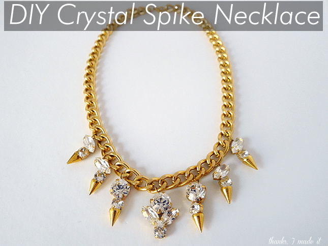 DIY crystal spike necklace
