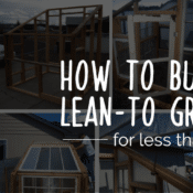 How to build a lean to greenhouse for less than $100
