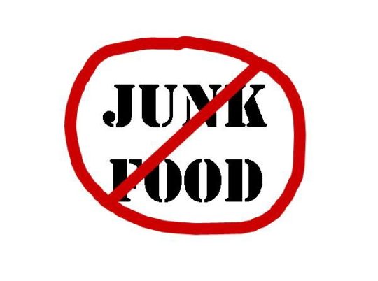 No junk food sign