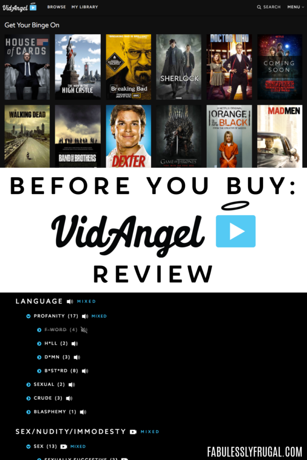 VidAngel app and features graphic