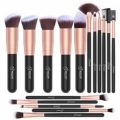 Amazon: 16 PC Premium Synthetic Makeup Brush Set (Rose Gold) $5.89 After...