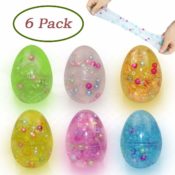 Amazon: 6-Pack Clear Easter Eggs with Slime, Pearls, and Beads $6.50 After...