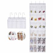 Amazon: 24 Pockets Crystal Clear Over The Door Hanging Shoe Organizer $7.49...