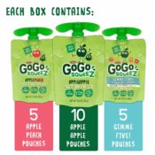 Amazon: 20 Pouches GoGo squeeZ Applesauce on the Go, Variety Pack as low...