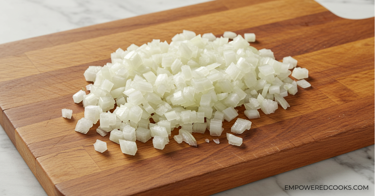 chopped onions
